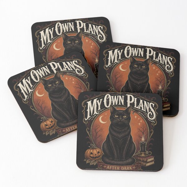Item preview, My Own Plans — Black Cat Halloween designed and sold by OliviaHayesArt.