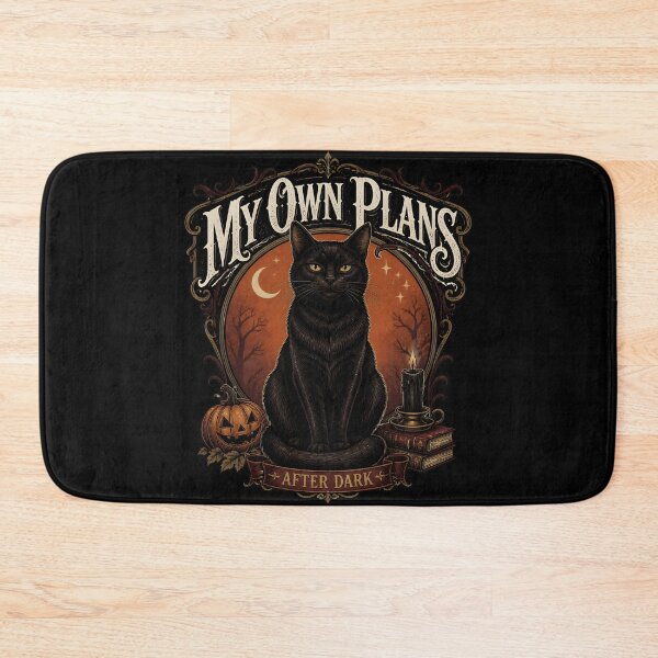 Item preview, My Own Plans — Black Cat Halloween designed and sold by OliviaHayesArt.