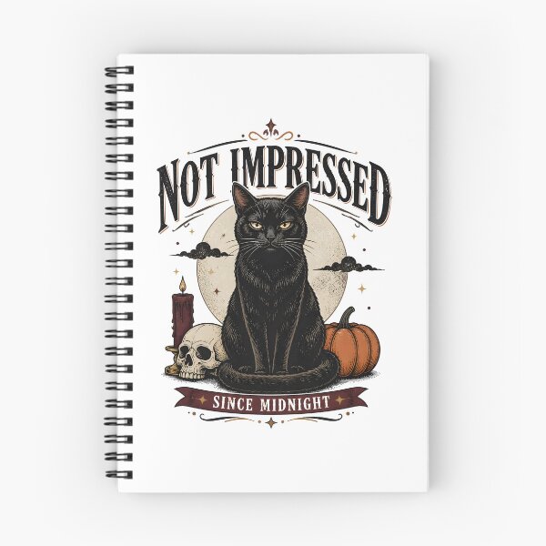 Item preview, Not Impressed — Black Cat Halloween designed and sold by OliviaHayesArt.