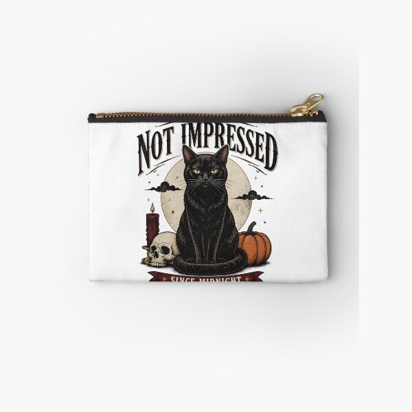 Item preview, Not Impressed — Black Cat Halloween designed and sold by OliviaHayesArt.