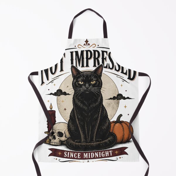 Item preview, Not Impressed — Black Cat Halloween designed and sold by OliviaHayesArt.