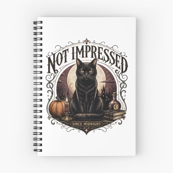 Item preview, Not Impressed — Black Cat Halloween designed and sold by OliviaHayesArt.