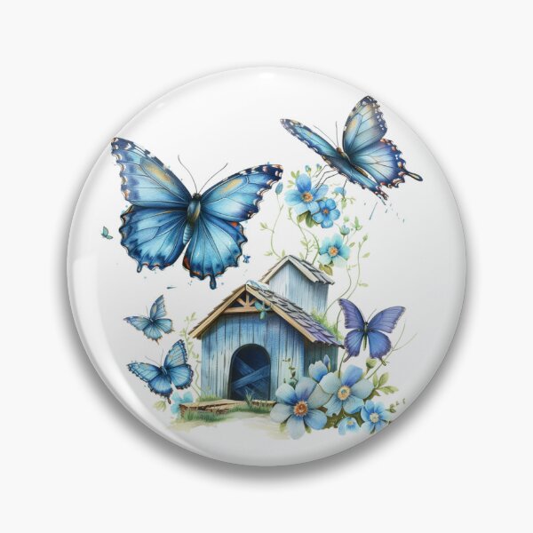 Item preview, Blue Butterfly | Elegant Nature Aesthetic Art designed and sold by Mandayartstudio.