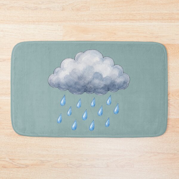 Item preview, Cute Rain Cloud Illustration with Blue Raindrops designed and sold by Theproxmrt.