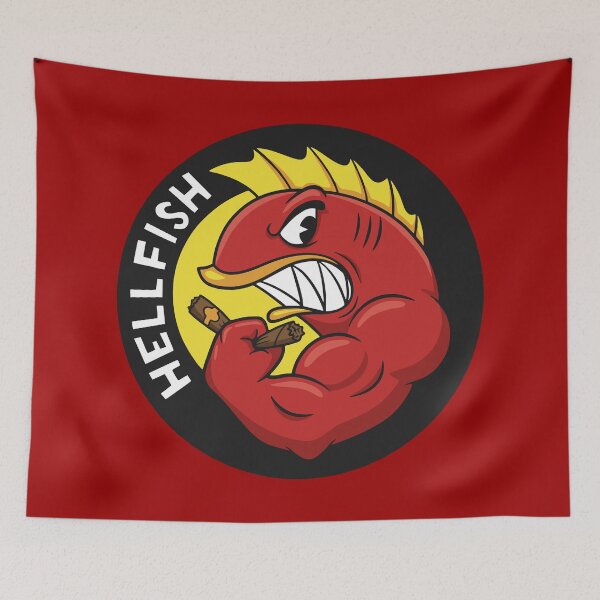 Item preview, Flying Hellfish Simpsons Abe Simpson Tattoo - Logo Retro Badge Art designed and sold by killem667.