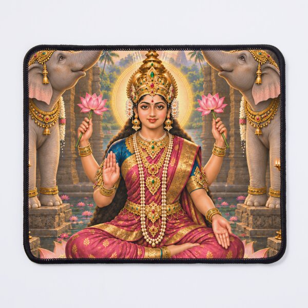 Item preview, Gaja Lakshmi – Goddess of Prosperity with Elephants | Ashta Lakshmi Art designed and sold by Homyar.