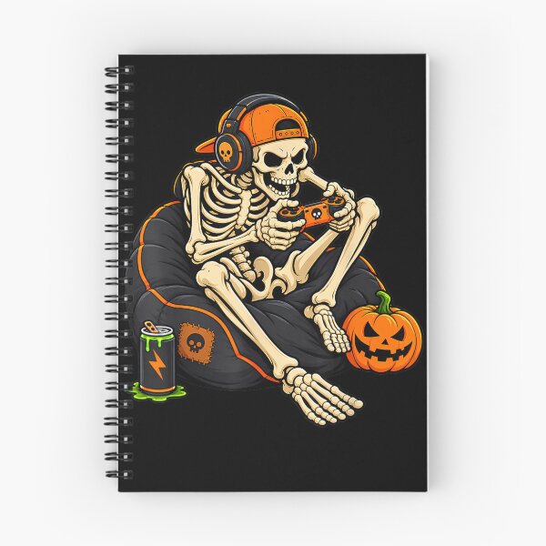 Item preview, Boys Halloween Skeleton Spooky Pumpkin Gaming Gamer Men Kids designed and sold by MarlaMaloneShop.