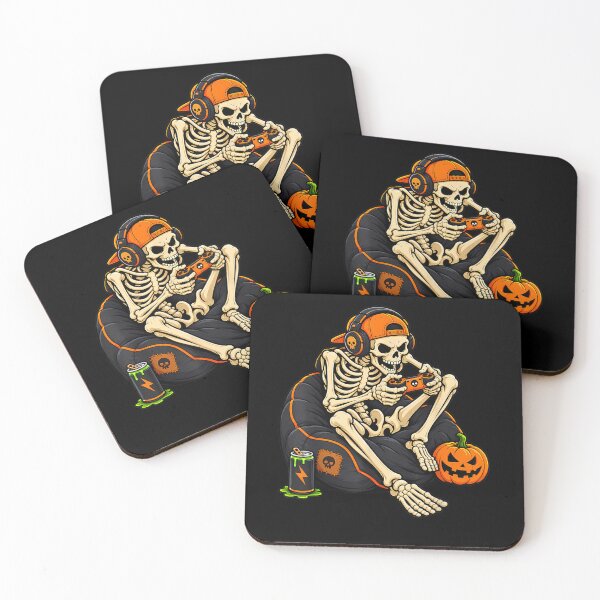 Item preview, Boys Halloween Skeleton Spooky Pumpkin Gaming Gamer Men Kids designed and sold by MarlaMaloneShop.