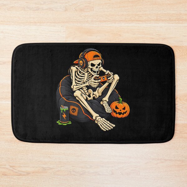 Item preview, Boys Halloween Skeleton Spooky Pumpkin Gaming Gamer Men Kids designed and sold by MarlaMaloneShop.