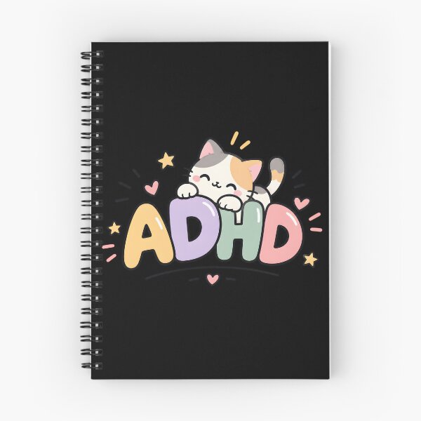 Item preview, ADHD Kawaii Cat Cute ADHD Awareness Design designed and sold by Marti’s Shop Corner.