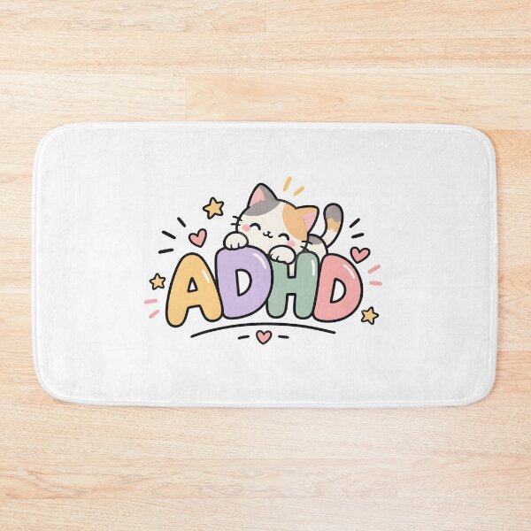 Item preview, ADHD Kawaii Cat Cute ADHD Awareness Design designed and sold by Marti’s Shop Corner.