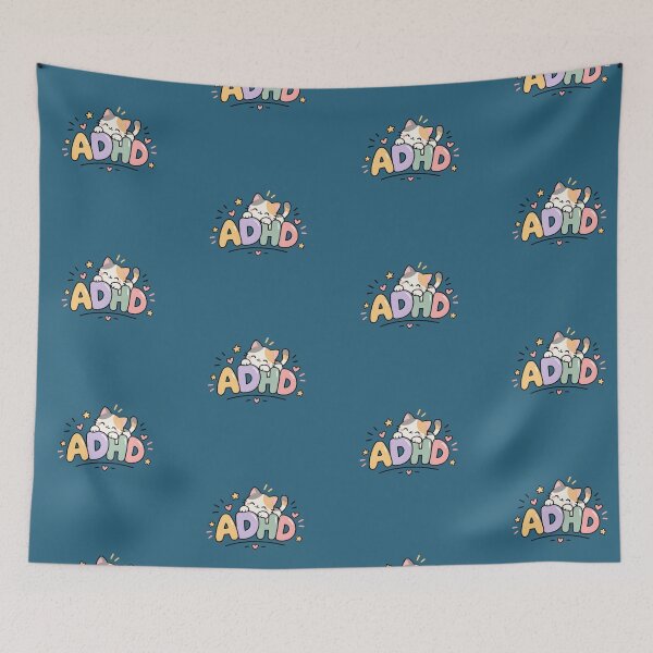 Item preview, ADHD Kawaii Cat Cute ADHD Awareness Design designed and sold by Marti’s Shop Corner.