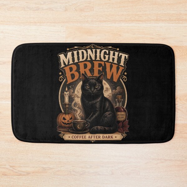Item preview, Midnight Brew — Black Cat Halloween designed and sold by LiviuGligoros.