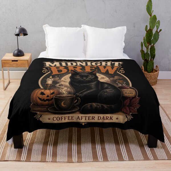 Item preview, Midnight Brew — Black Cat Halloween designed and sold by LiviuGligoros.