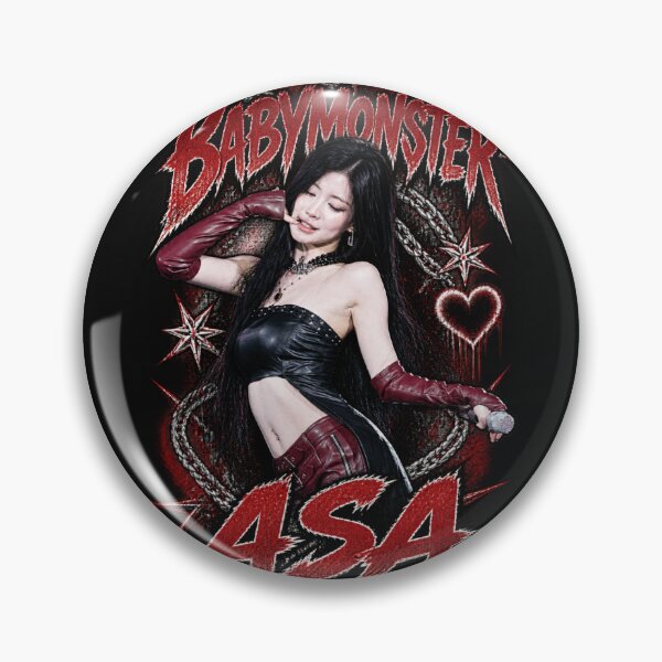 Item preview, Aggressive Chrome Lettering BABYMONSTER Asa Rap Performance designed and sold by Valereekmerch.