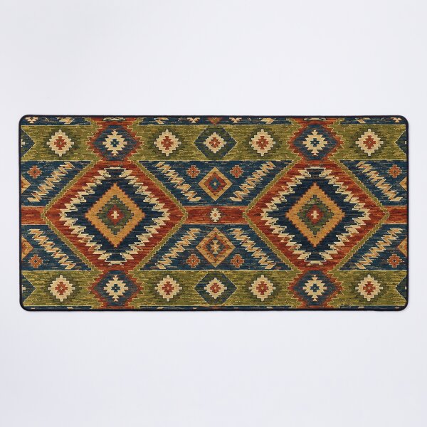 Item preview, Vintage Kilim Geometric Pattern – Boho Tribal Southwestern Textile designed and sold by CreativeCharmCo.
