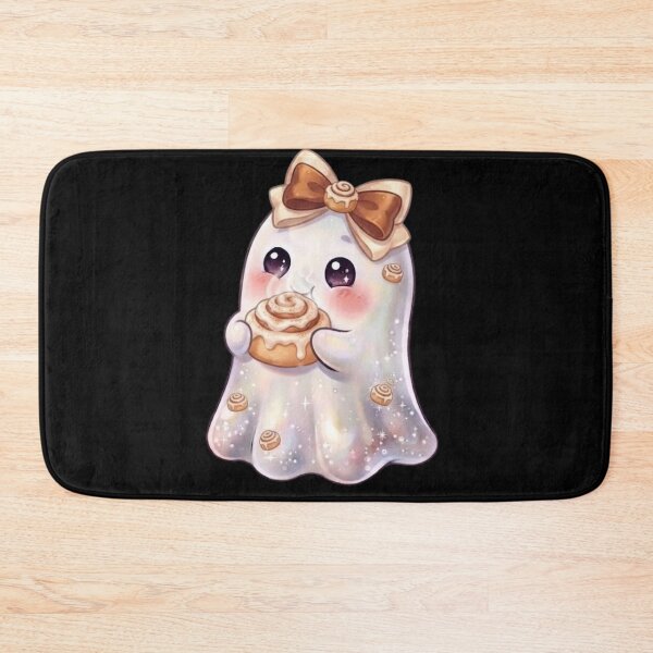 Item preview, Cute Kawaii Ghost Eating a Cinnamon Roll Design / Baking /  Clothes / Tops / Decor / Halloween Decors / Foodie T-shirts mugs stickers phone case journal poster designed and sold by TeenLake.