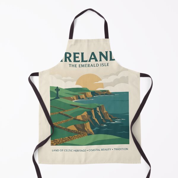 Item preview, Ireland Vintage Travel Poster - Minimalist Emerald Isle Heritage Art Print designed and sold by DuckOddity.