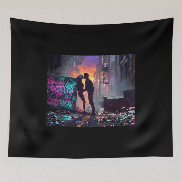 Item preview, Alleyway Kissd Silhouetted Backlight Drama designed and sold by Dropleader.