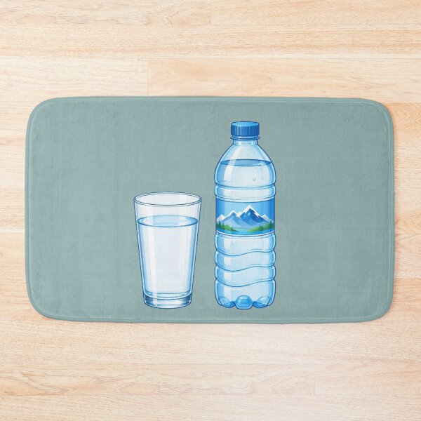 Item preview, Fresh Drinking Water Bottle and Glass Illustration designed and sold by Theproxmrt.