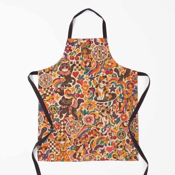Item preview, Retro Disco Cats Pattern designed and sold by Iampoji.