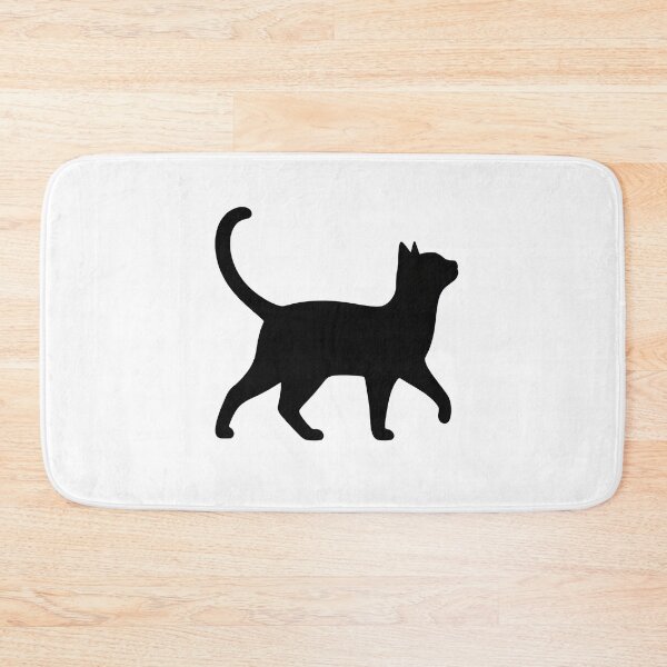 Item preview, Black Cat Silhouette Standing Elegant Feline Profile designed and sold by OlyvieArt.