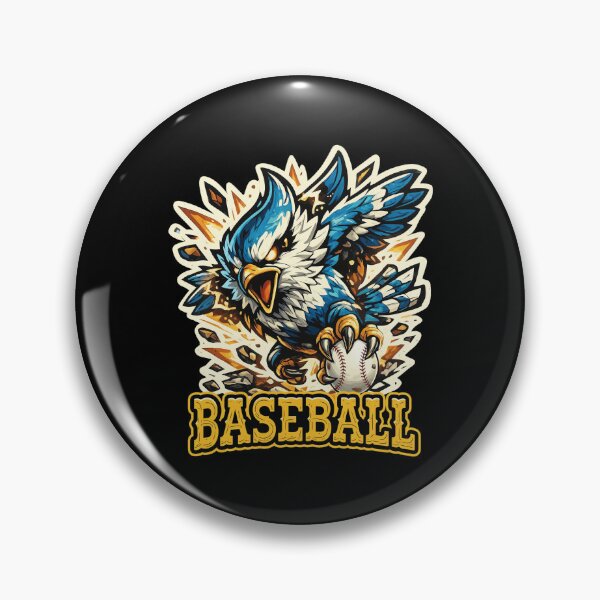 Item preview, Fierce Blue Bird Baseball Mascot Illustration designed and sold by DANAROADNAX.