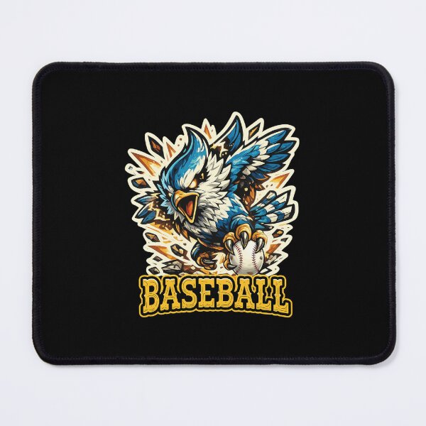 Item preview, Fierce Blue Bird Baseball Mascot Illustration designed and sold by DANAROADNAX.