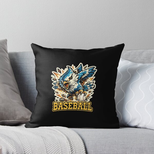 Item preview, Fierce Blue Bird Baseball Mascot Illustration designed and sold by DANAROADNAX.