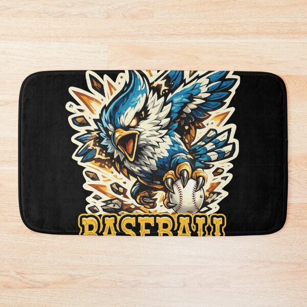 Item preview, Fierce Blue Bird Baseball Mascot Illustration designed and sold by DANAROADNAX.
