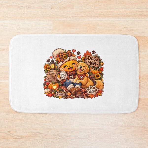 Item preview, Cute Pumpkin Dog Mom T-Shirt  Fueled by Coffee & Dog Kisses Fall Golden Retriever Lover Gift designed and sold by FestivityFinds.