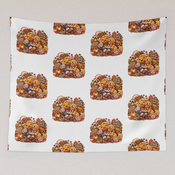 Item preview, Cute Pumpkin Dog Mom T-Shirt  Fueled by Coffee & Dog Kisses Fall Golden Retriever Lover Gift designed and sold by FestivityFinds.
