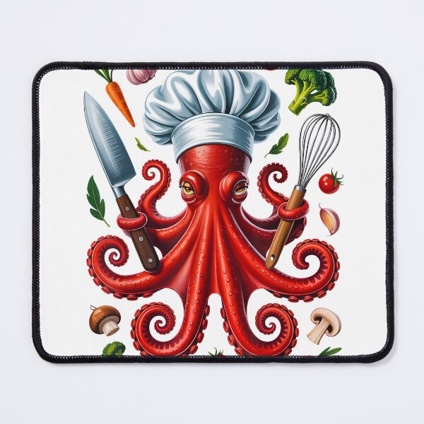 Item preview, Chef Octopus Cooking Chef Cook Koch T-Shirt designed and sold by Offhand.