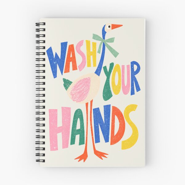 Item preview, Colorful Goose Design - Wash Your Hands designed and sold by SaltedBeachPaperie.