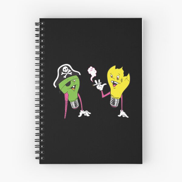 Item preview, Pirate and Smoker Bulb Pals Cartoon Illustration designed and sold by JOSHUAUINNEY.