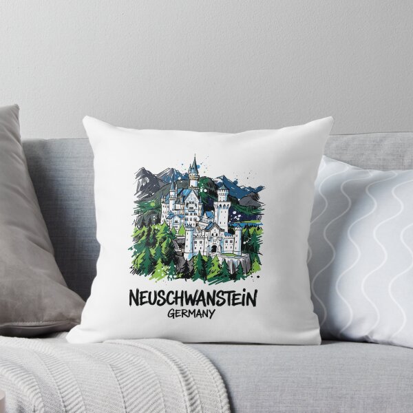 Item preview, Neuschwanstein Castle Bavaria Germany Art designed and sold by Merch by Das Design Studio.