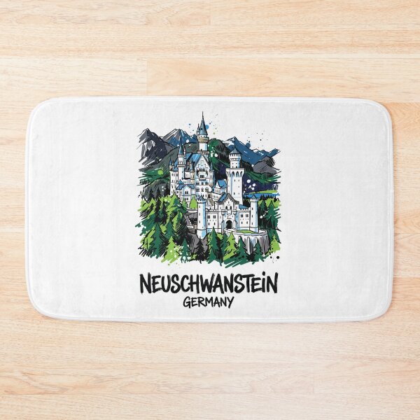 Item preview, Neuschwanstein Castle Bavaria Germany Art designed and sold by Merch by Das Design Studio.