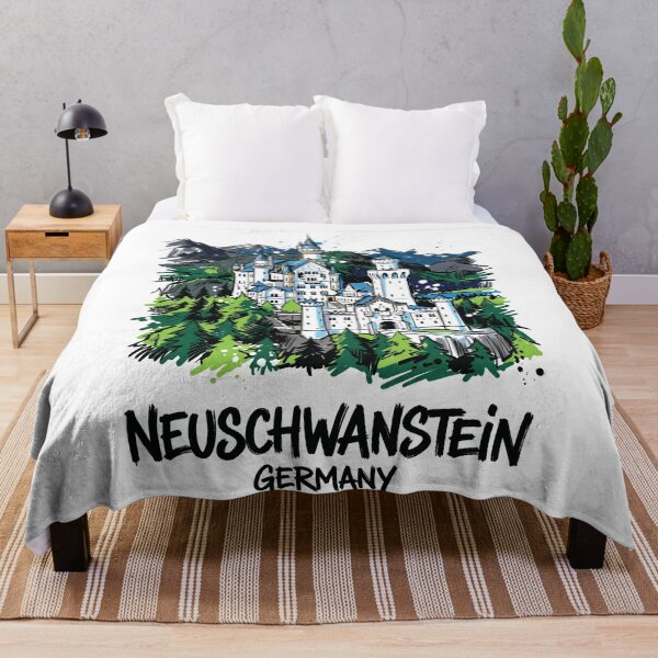 Item preview, Neuschwanstein Castle Bavaria Germany Art designed and sold by Merch by Das Design Studio.