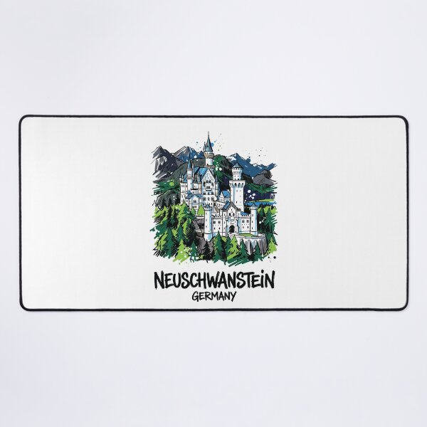 Item preview, Neuschwanstein Castle Bavaria Germany Art designed and sold by Merch by Das Design Studio.