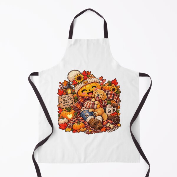 Item preview, Cute Pumpkin Girl Hugging Golden Puppy Sticker Pumpkin Kisses Puppy Wishes Fall Cozy Dog Lover Halloween designed and sold by FestivityFinds.