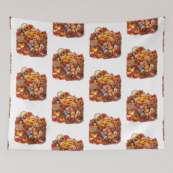 Item preview, Cute Pumpkin Girl Hugging Golden Puppy Sticker  Pumpkin Kisses Puppy Wishes Fall Cozy Dog Lover Halloween designed and sold by FestivityFinds.