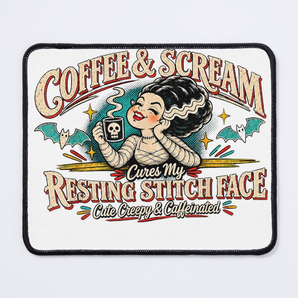 Item preview, Coffee Scream Cures My Resting Stitch Face Cute T-Shirt designed and sold by Magoya Store ⭐⭐⭐⭐⭐.