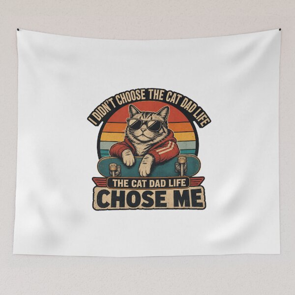Item preview, Cool Cat Dad Life Retro Sunset designed and sold by OlyvieArt.