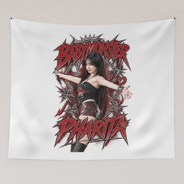 Item preview, Sharp Metal Typography BABYMONSTER Pharita Concert Aura designed and sold by Valereekmerch.