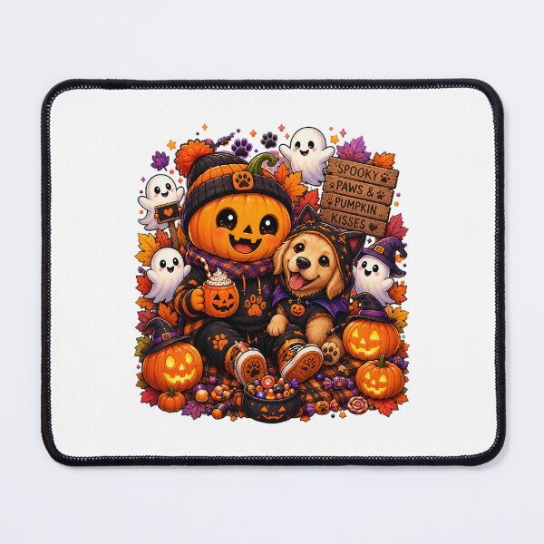 Item preview, Cute Golden Retriever Pumpkin Witch Halloween Sticker  Spooky Paws & Kisses Kawaii Fall Decor designed and sold by FestivityFinds.