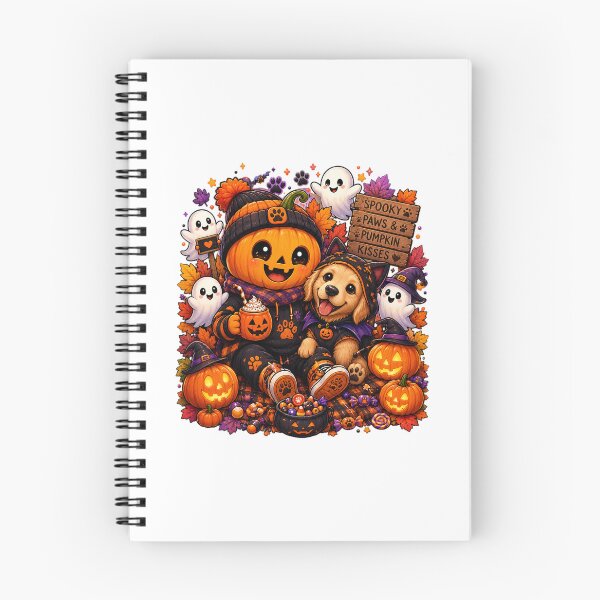 Item preview, Cute Golden Retriever Pumpkin Witch Halloween Sticker  Spooky Paws & Kisses Kawaii Fall Decor designed and sold by FestivityFinds.