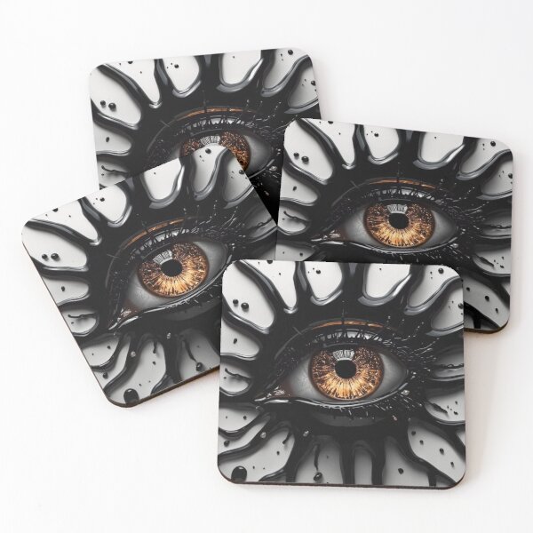 Item preview, Surreal Amber Eye Dark Liquid Splatter designed and sold by DKSH1234.