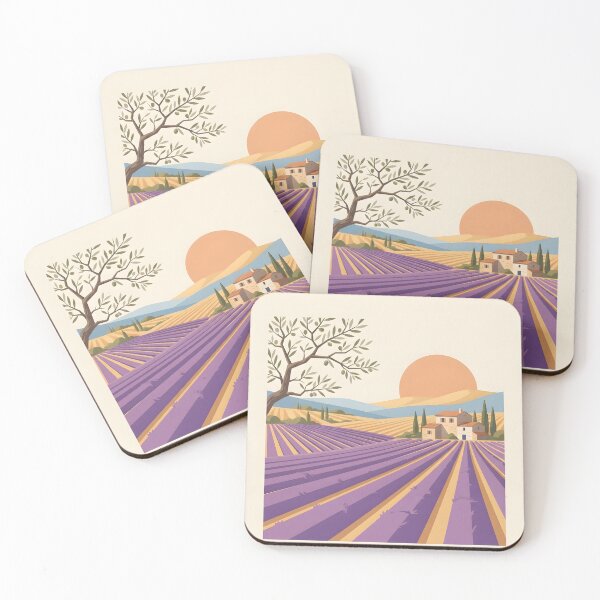 Item preview, Provence France Vintage Travel Poster - Minimalist Lavender Field Art Print designed and sold by DuckOddity.