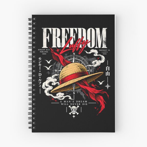 Item preview, Luffy Straw Hat Freedom One Piece Anime designed and sold by QubekShop.