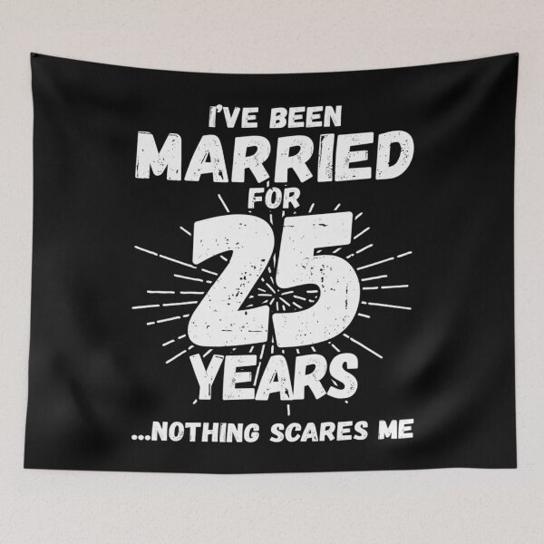 Item preview, Couples Married 25 Years - Funny 25th Wedding Anniversary designed and sold by MarlaMaloneShop.